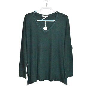 Workshop Long Sleeve V Neck Waffle Knit Pullover Sweater Top Size 3X